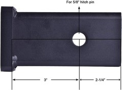 84028P Trailer Hitch Adapter for Class V Duty Hitch Reducer 2.5 to 2 Inches Sle