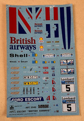 OPEN BOX 1983 Esci Italy 1:24 Scale Model Kit CRYSTAL FORD ESCORT RS 1800
