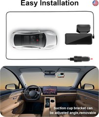 4K Dash Cam Front, Built-in 5.8G WiFi, Free 64GB Card & 48W A+C Car Charger
