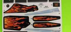 Stickers 57 1957 Chevy Bel Air 1/25 Decal Sheet Panel Trim Gold Emblems Flames