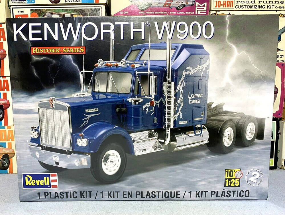 REVELL KENWORTH “W-900” CONVENTIONAL AERODYNE KIT#85-1507 AMT MPC 1/25 NOS F/S