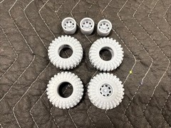 Resin Printed 1/25 Scale 46 X 15.50 Rock Crawler Mud Tires + Wheels Rock Buggy
