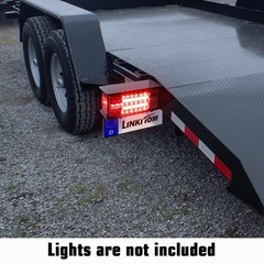 Linkitom Rectangular Trailer Tail Light Mounting Plate Bracket Left Right Guard