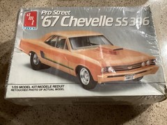 AMT 1967 Chevelle SS 396 Pro Street 1/25 Scale Model Kit – Started