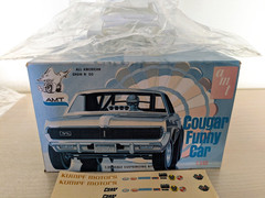 L@@K! **RARE **SEALED-BAG *ORIGINAL VINTAGE AMT COUGAR FUNNY CAR KIT **COMPLETE!