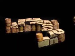 Diorama 1/72 Resin Sandbag Walls Trench Bunker Military Scene Model Accessories