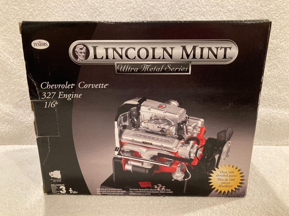 Testors Lincoln Mint – Chevrolet Corvette 327 Engine 1:6 Scale Model Kit