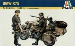 1/35 German motorcycle BMW R75 with Sidecar WWII Italeri 0315 Plastic Model kit