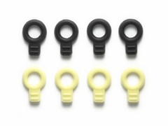 Tamiya MINI 4WD Tune-Up Parts RUBBER BODY CATCHES (BLACK/YELLOW) Limited 95492