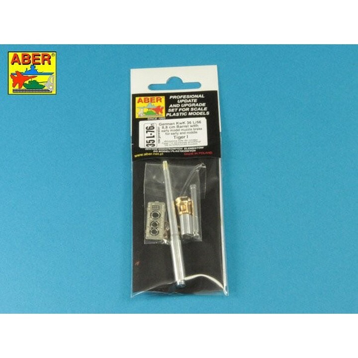 Aber #35L-076N 1/35 88mm KwK36/L56 Barrel-Tiger I w/early muzzle brake