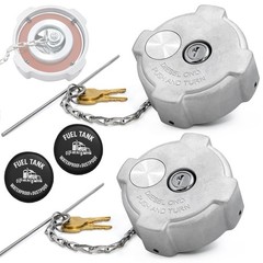 Lobiutiya 2 Pack 3 Female 1/4 Turn Locking Fuel Tank Cap Compatible