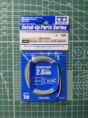 Tamiya Detail-Up Parts Series BRAIDED HOSE (2.6mm OUTER DIAMETER) 12663