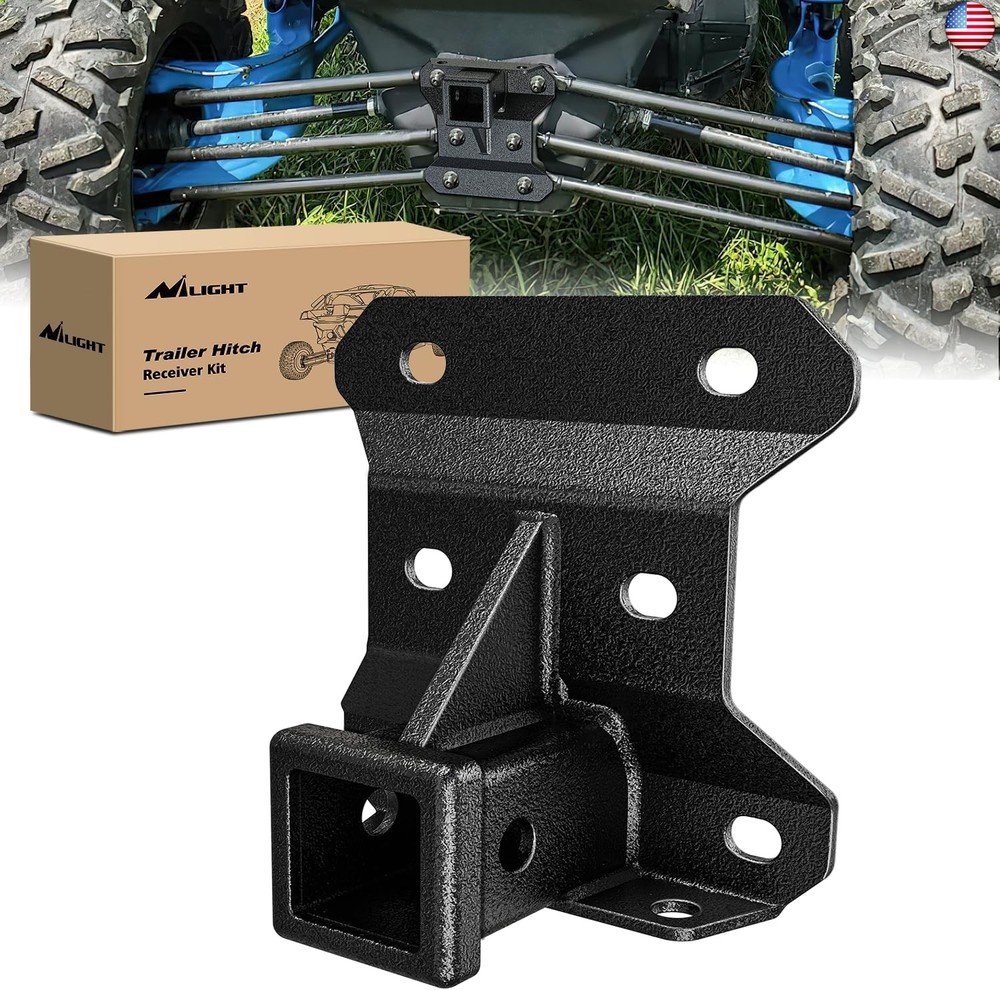 Nilight 2 Inch Rear Bumper Tow Trailer Hitch Receiver Kit Compatible for