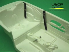 USCP 24A019 1/24 Road car Seatbelts PE set Black Upgrade accessories kit
