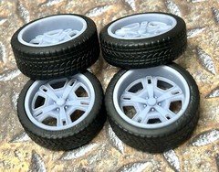 Resin 21/20 Inch “ ‘US Mags Flint” Model car Wheels/Tires 1/24 scale