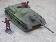 MIR / Roco Minitank Compatible WWII Russian SU-100 & Airfix Soldiers Lot#7397B©