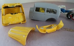 Model Truck and Car Junkyard Lot vintage Ford rat rod 1/25 used parts as shown
