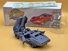 1:8 Large Scale Corvette Summer Complete Resin Model Kit with Engine – 23×8.6in