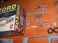 AMT 1950 Ford Convertible Kit # T-150 Unbuilt in Box Styline Grey 60s Issue 50