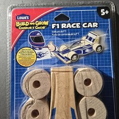 Build And Grow F1 Formula One Race Car Kit Wood Kids Learning Crafts NIB Sealed