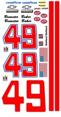 #49 Brewster Baker Chevy Short Track 1/24th – 1/25th Scale Decals