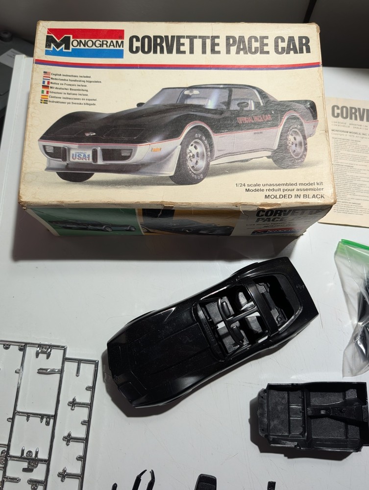 Monogram 1/24 Corvette Pace Car Model Car Parts