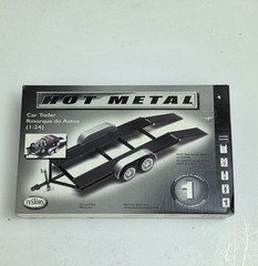 Testors Car Trailer 1:24 Hot Metal Series Model 234 Tandem Axle Car Hauler -Open
