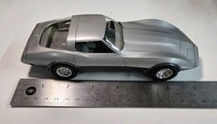 MPC 1978 Chevy Corvette Two Tone Silver & Gray 1/25 Plastic Dealer Promo Model
