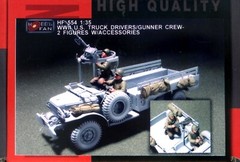Hobby Fan 1/35 HF- 554 WWII US Truck Driver/Gunner Crew – 2 Figures /Accessories
