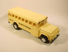 Vintage 1968 Lindberg Line Mini-Lindy # 23 Cream GMC School Bus Loose