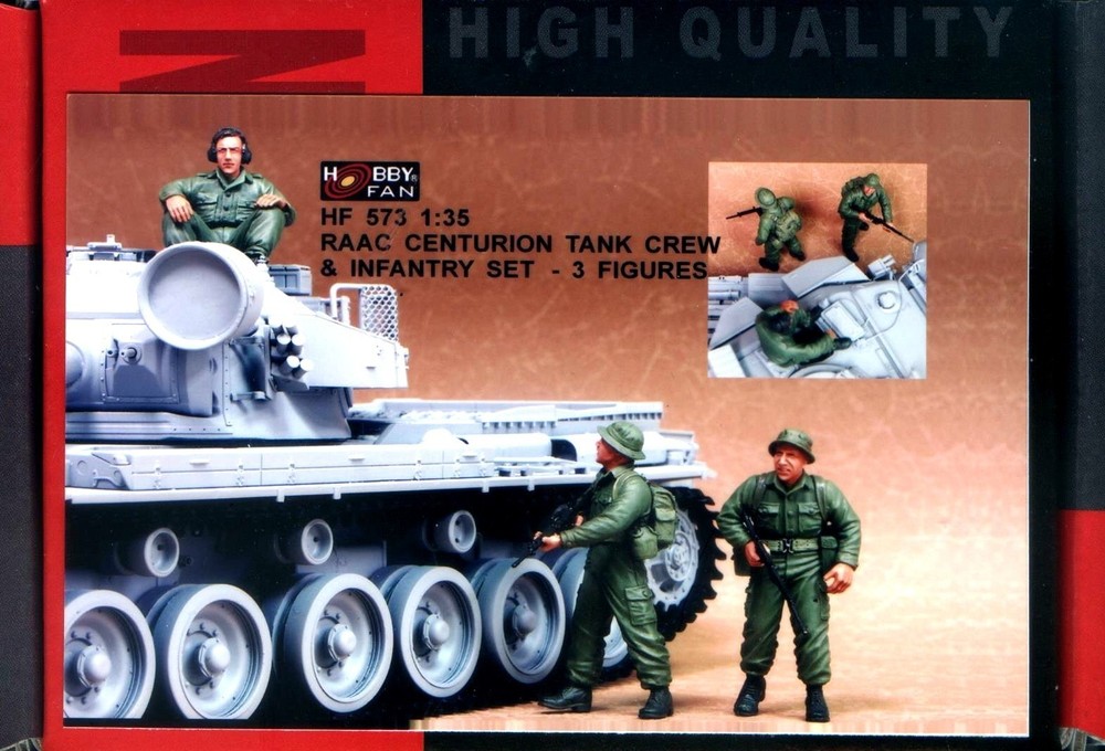 Hobby Fan 1/35 HF-573 RAAC Centurion Tank Crew & Infantry – 3 Figures