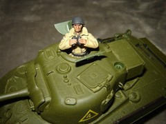 Built Tank w/Driver Long Barrel 6-1/2 inches long Well Built & Painted Ex Cond