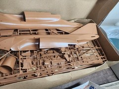 Box of vintage military vehicles models (Lot size 9) Planes Ships Car Tank