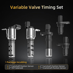 Engine Variable Valve Timing VVT Solenoid W/Crankshaft & Camshaft Position Senso