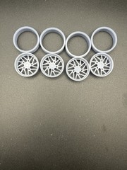 1/25 Scale Resin 26 Inch Model Car Wheel Set