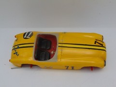 Vintage Model Car Wood 5 ” Long Built 1960’s Road Racer Roadster For Parts