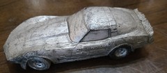 70s Chevy Corvette 7¼ Promo Car Silver Gray Offical Pace Car Plastic Paperweight