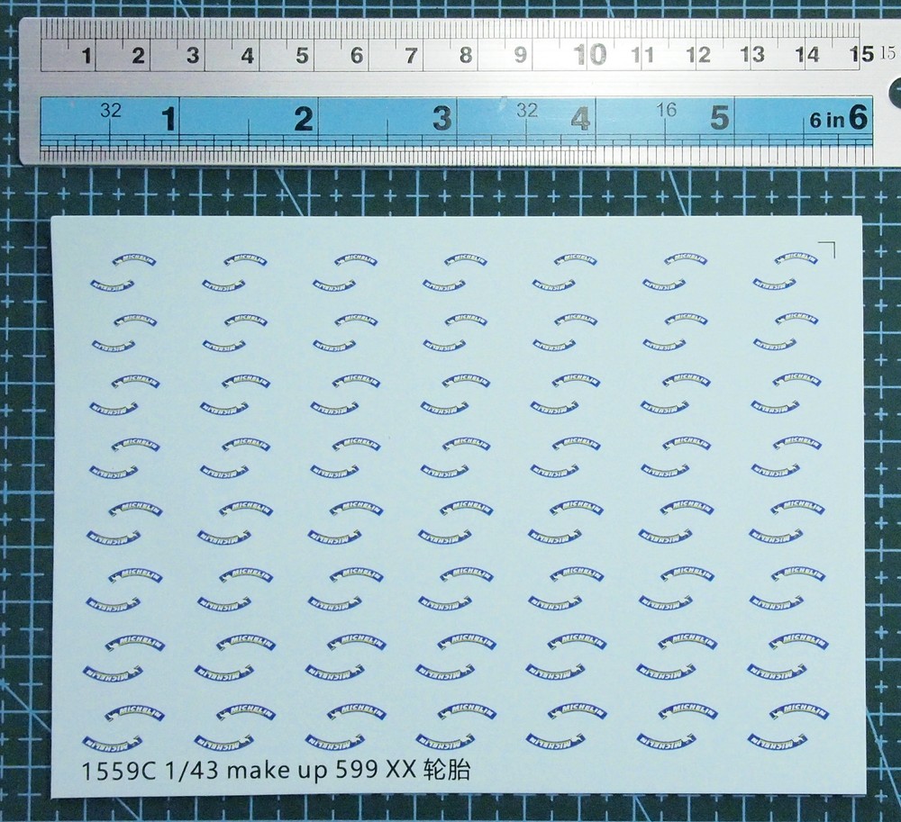 1/43 or other tyre decals Michelin for model kits (1559C)