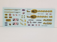 1968 Mustang Malco Gasser DECAL SHEET from MPC 1:25 Model Kit 68 DECALS