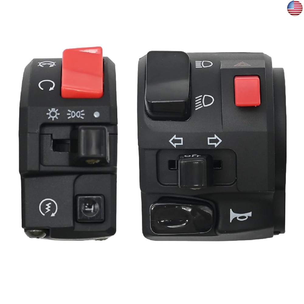 Anxingo Universal 7/8″ 22mm Handlebar Control Switches for Motorcycle Turn