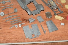 Hubley 1930 Packard Roadster #4860, Metal & Plastic Parts, Missing Chrome Parts