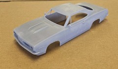 ABS-LIKE RESIN 3D PRINTED 1/25 1967 PLYMOUITH BARRACUDA COUPE BODY