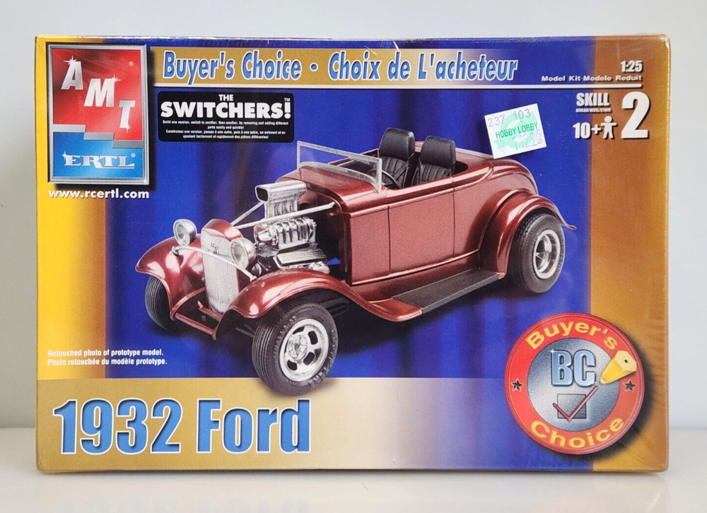 AMT ERTL 1932 Ford Car Buyer’s Choice Switchers 1/25 Model Kit 38017, New Sealed
