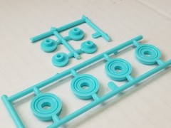 1957 Corvette WHEEL BACKS / INNER WHEELS & RETAINERS from AMT 1:25 Model Kit 57