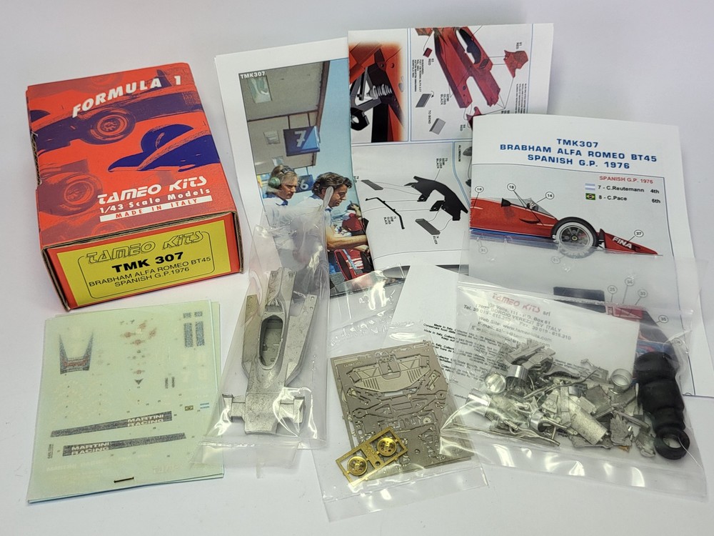 TAMEO KITS – TMK 307 – 1/43 BRABHAM ALFA ROMEO BT45 Formula 1 SPANISH G.P. 1976