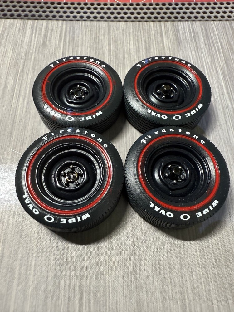 Mopar Steelies With Redline Tires 1/25th Scale 3d Printed