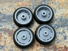 Resin 22 In. “Custom ‘63 Impala” Wheels, W/ One Inch Whitewalls,1/24 1/25 Scale