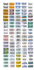 1/64 scale model apportioned semi truck 2000s license plates state tags