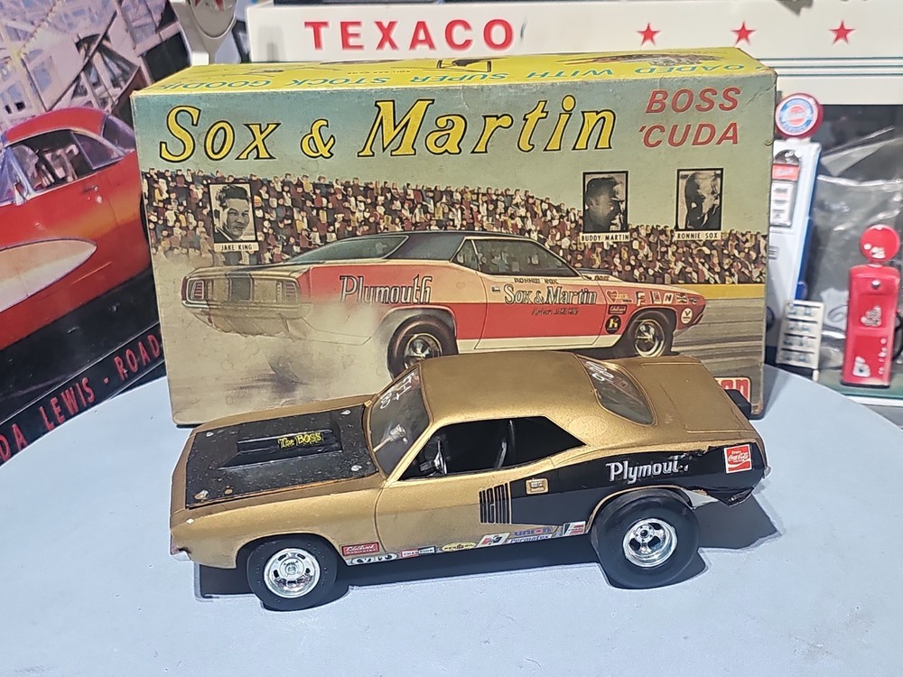 VINTAGE SURVIVOR MPC.REVELL.AMT. JO-HAN BUILT MODEL 🚗 CUSTOM PLYMOUTH CUDA..