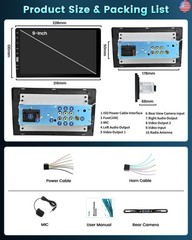 AM Radio Hikity 9 Inch Touch Screen Single Din Car Stereo with Carplay Android